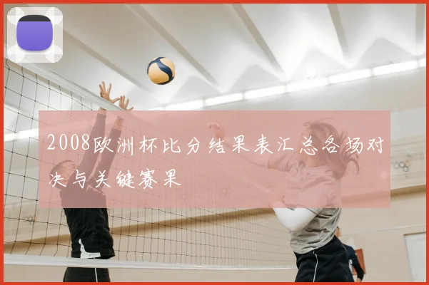 2008欧洲杯比分结果表汇总各场对决与关键赛果