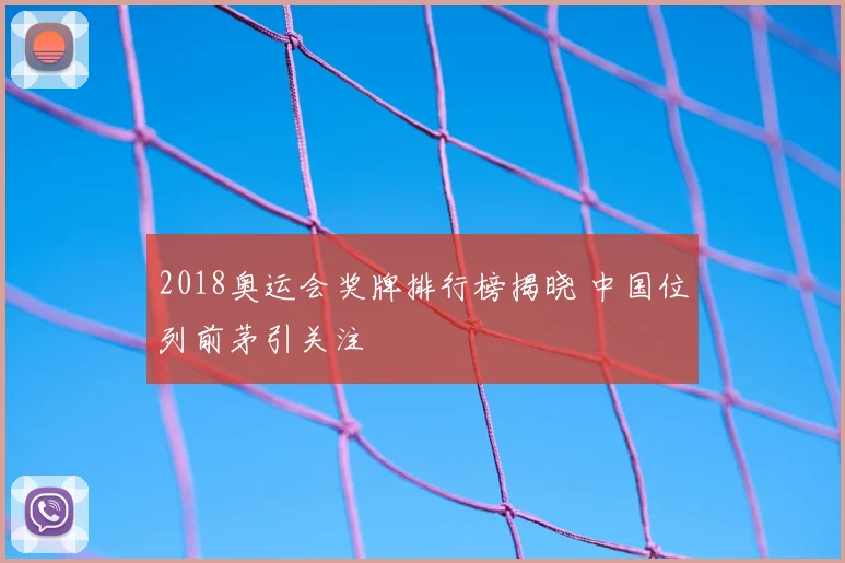 2018奥运会奖牌排行榜揭晓 中国位列前茅引关注